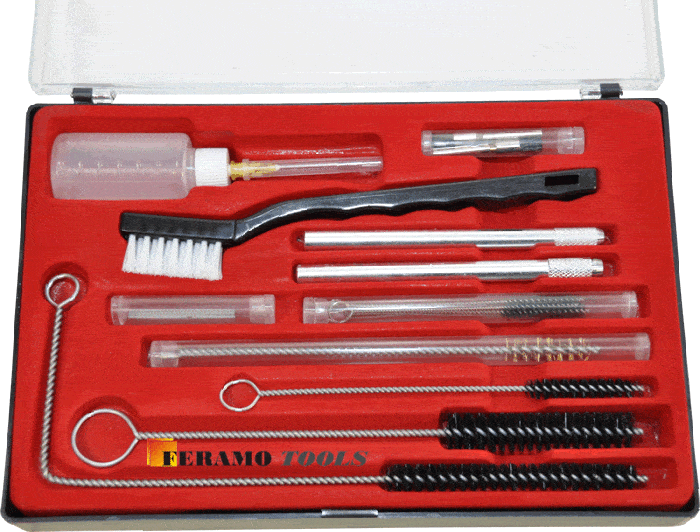 Watris Veiyi Airbrush-reinigingsset, 19 stuks lakpistolen, accessoires, sproeiers, onderdelen, handgereedschap, hardware-accessoires voor