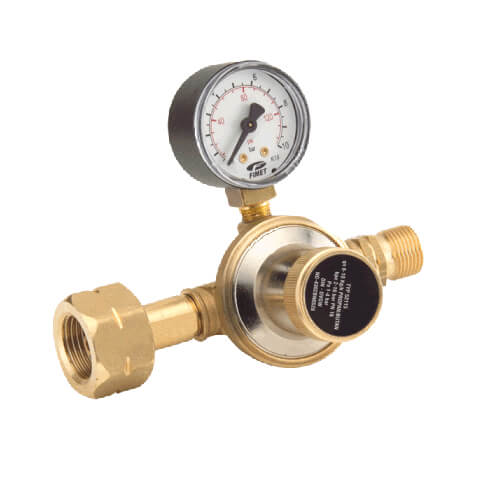 1 4 Bar propaan drukregelaar met manometer Shell 3/8 L 123FE52115